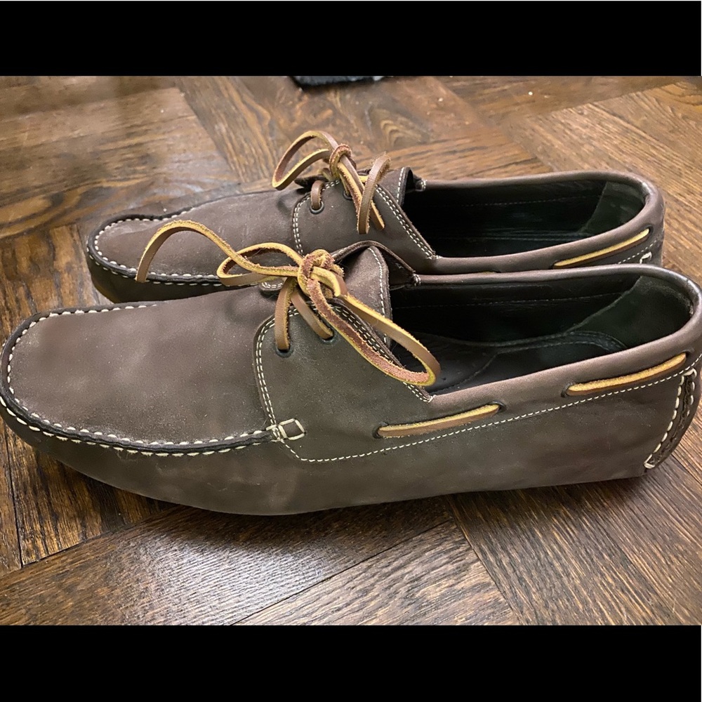 Bruno magli nubuck brown loafers sz 11 mens